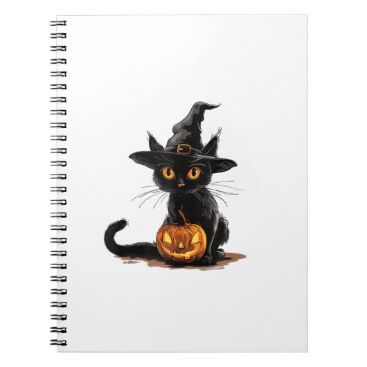 Cat Pumpkin Halloween Notizblock (Vorderseite)