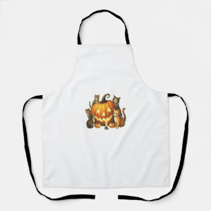 Cat Pumpkin Halloween Spooky Season Schürze