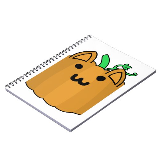 Cat Pumpkin Halloween Sticker Notizblock (Linke Seite)