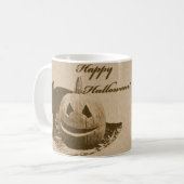 Cat & Pumpkin Happy Halloween Kaffeetasse (Vorderseite Links)