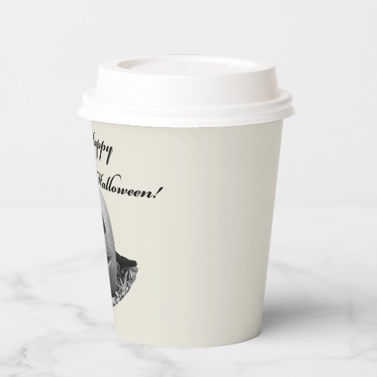 Cat & Pumpkin Happy Halloween Pappbecher (Links)