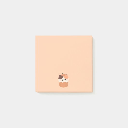 Cat Pumpkin Post-it Klebezettel (Vorderseite)