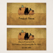 Cat & Pumpkins Hang Tag (Vorne & Hinten)