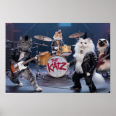 Cat Punk Rock Band Poster (Vorne)