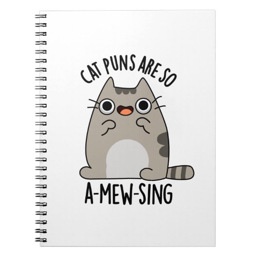 Cat Puns ARe So A-mew-sing Funny Animal Pun Notizblock (Vorderseite)