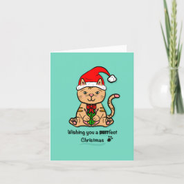 Cat Purfffect Weihnachtskarte Feiertagskarte