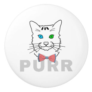 Cat Purr Keramikknauf