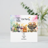 Cat Purr-perfekt-Quirky Cat Party Einladung (Stehend Vorderseite)