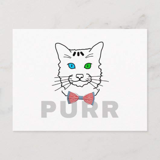 Cat Purr Postkarte (Vorderseite)