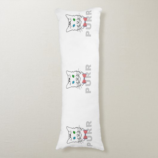 Cat Purr Seitenschläferkissen (Vorderseite Vertikal)