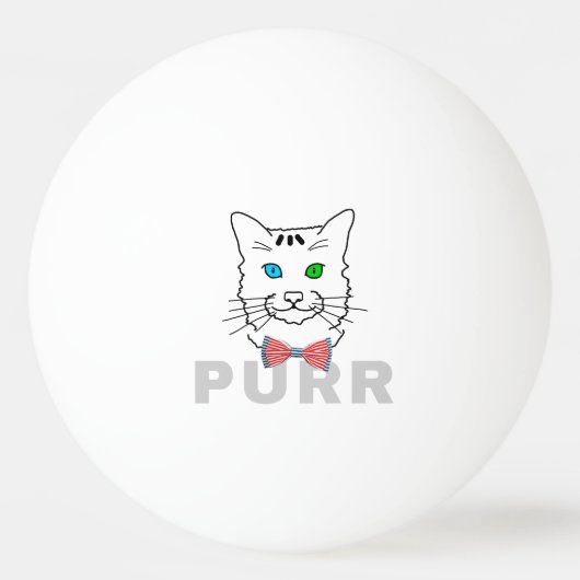 Cat Purr Tischtennisball (Vorderseite)