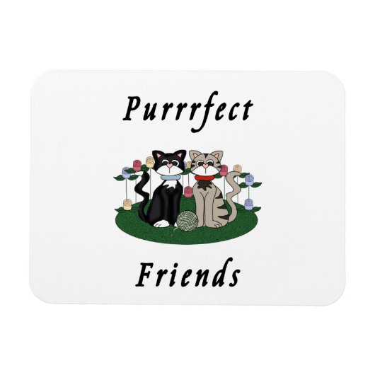 Cat Purrfect Friends Magnet (Horizontal)
