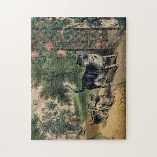 Cat Puzzle Currier & Ives (Vertikal)