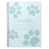 Cat Pws Blue Journal Notebook Notizblock (Vorderseite)