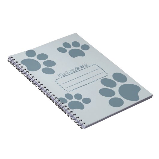 Cat Pws Bluegray Tagebuch Notebook (Rechte Seite)