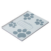 Cat Pws Bluegray Tagebuch Notebook (Linke Seite)