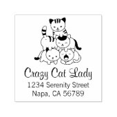 Cat Pyramid - Crazy Cat Lady Address Permastempel (Design)