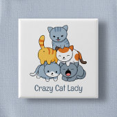 Cat Pyramid - Group of Cats Button