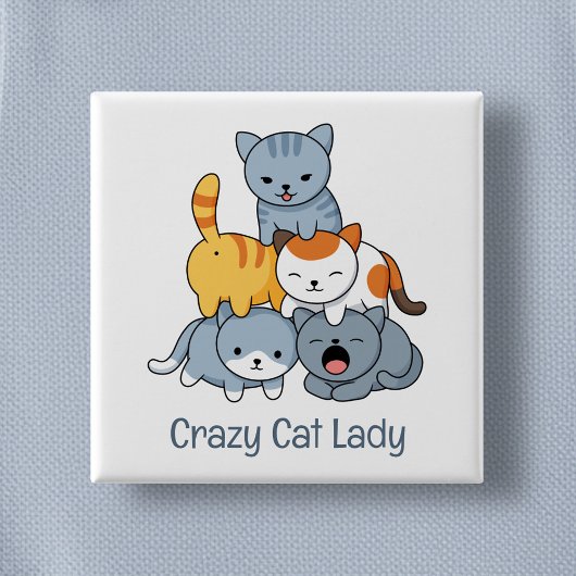 Cat Pyramid - Group of Cats Button