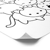 Cat Pyramid - Gruppe von Farbseiten für Katzen Poster (Ecke)