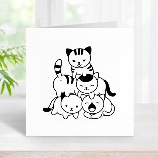 Cat Pyramid Gummistempel