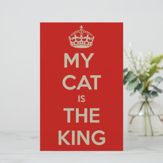 Cat Qoute Briefpapier (Stehend Vorderseite)