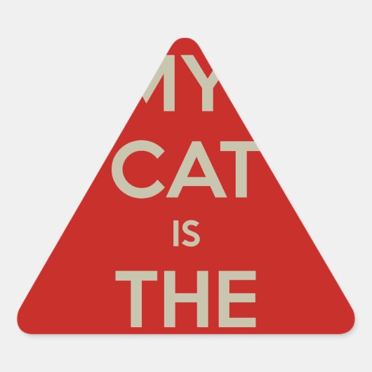 Cat Qoute Dreieckiger Aufkleber (Vorderseite)