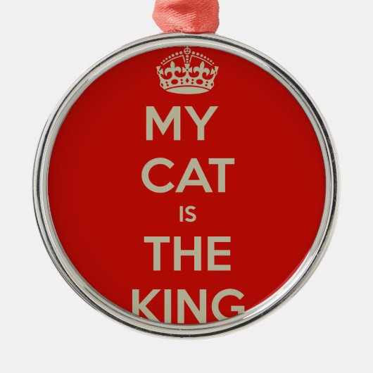 Cat Qoute Ornament Aus Metall (Vorne)