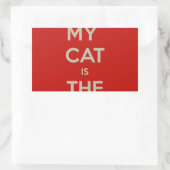 Cat Qoute Rechteckiger Aufkleber (Tasche)