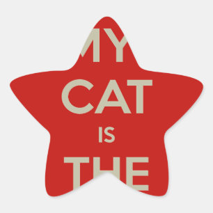 Cat Qoute Stern-Aufkleber