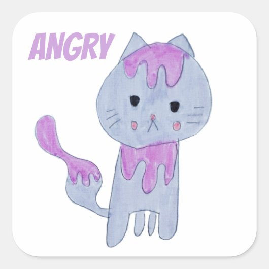 CAT QUADRATISCHER AUFKLEBER (Vorderseite)