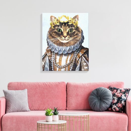 Cat Queen Leinwanddruck (Insitu (Wohnzimmer))