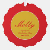 Cat Queen Ornament Karte (Rückseite)