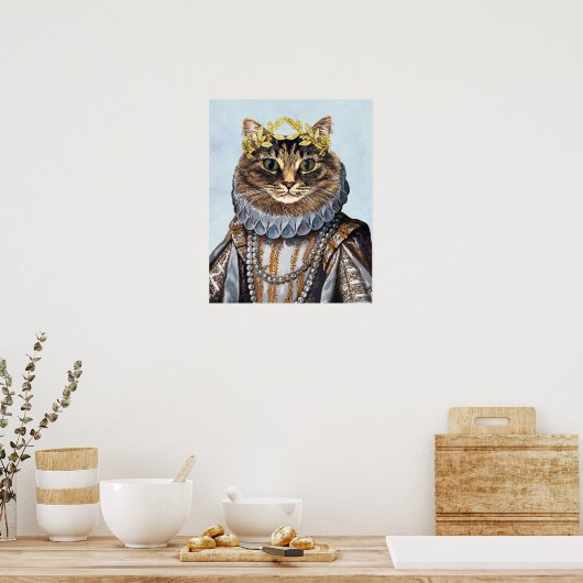 Cat Queen Poster (Küche)