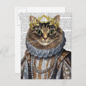 Cat Queen Postkarte (Vorne/Hinten)