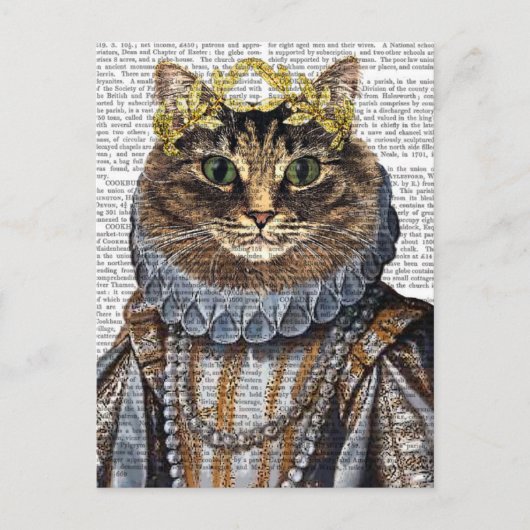 Cat Queen Postkarte (Vorderseite)