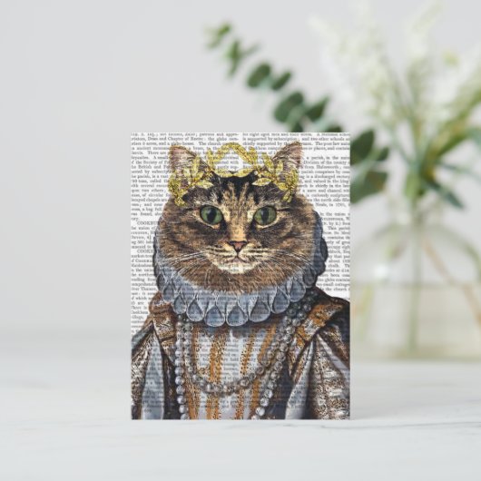 Cat Queen Postkarte (Stehend Vorderseite)
