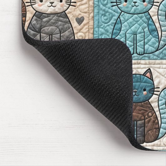 Cat Quilt Design Mousepad (Ecke)
