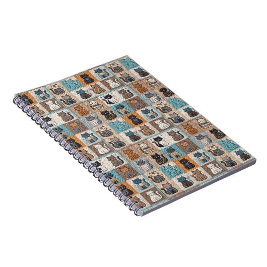 Cat Quilt Design Notizblock (Rechte Seite)