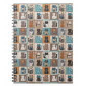 Cat Quilt Design Notizblock (Vorderseite)