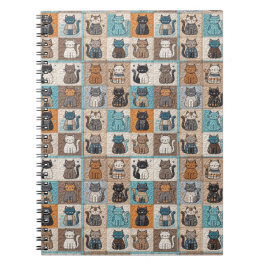Cat Quilt Design Notizblock