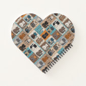 Cat Quilt Design Notizblock (Rückseite)