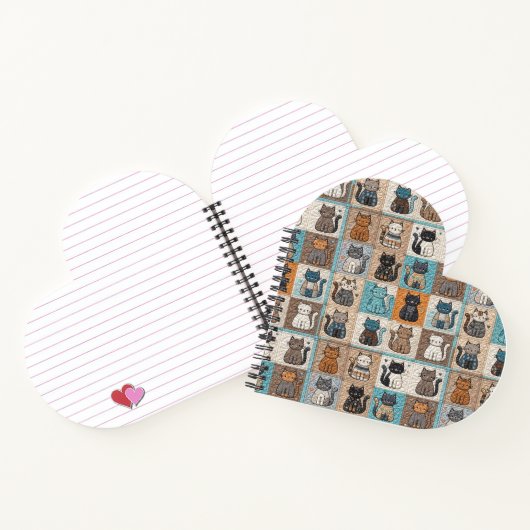Cat Quilt Design Notizblock (Innenseite)