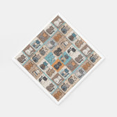 Cat Quilt Design Serviette (Ecke)