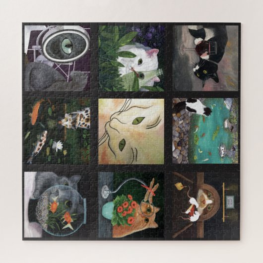 Cat Quilt Jigsaw Puzzle (Horizontal)