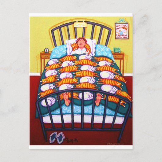 Cat Quilt Postkarte (Vorderseite)