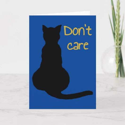 Cat Quote Cartoon Vector ausschalten Karte (Vorderseite)