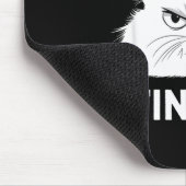 Cat Quote Humor Apparel Graphic Tees Uni Black Sma Mousepad (Ecke)