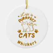 Cat Quote Pet Name Keramik Ornament (Vorne)