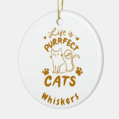 Cat Quote Pet Name Keramik Ornament (Links)